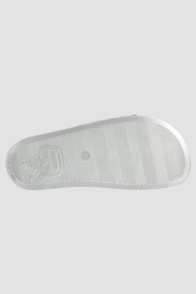 KARL LAGERFELD Silver Kondo Karl Nft Slide Flip Flops