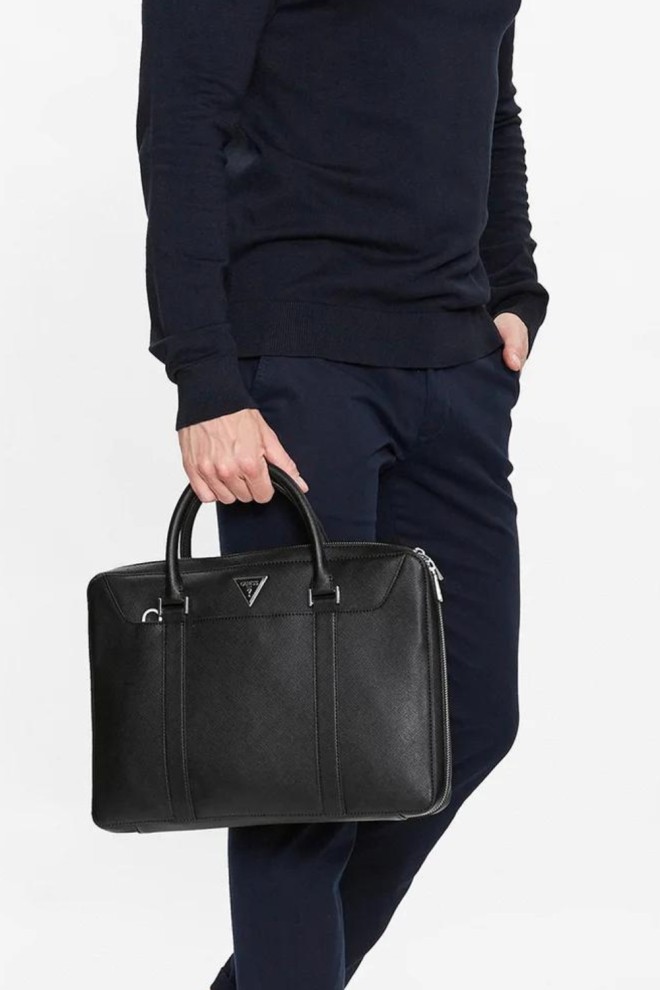 GUESS Black Parma briefcase