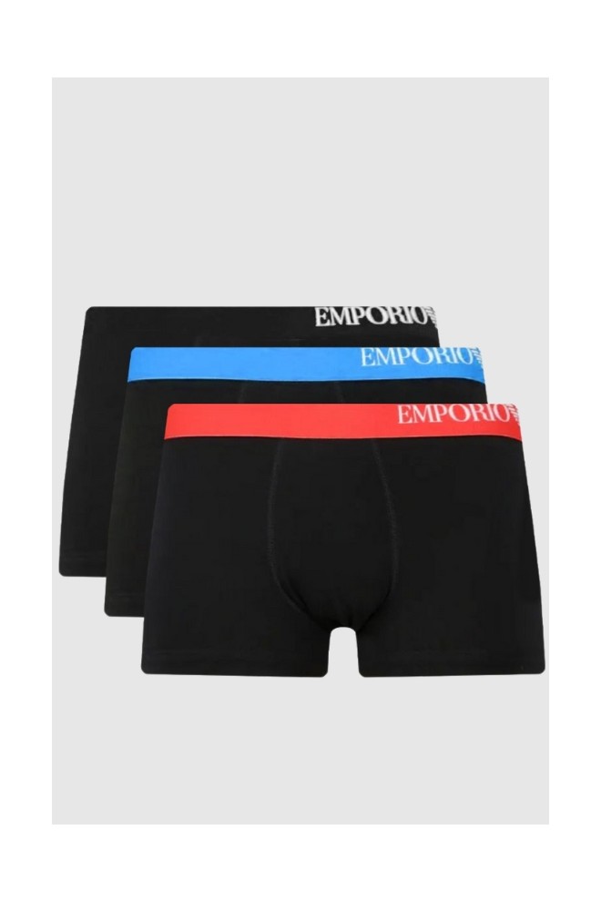 EMPORIO ARMANI Boxer shorts 3 pack black / colored rubber