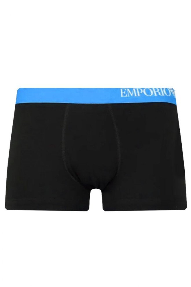 EMPORIO ARMANI Bokserki 3 pack czarne / kolorowa guma