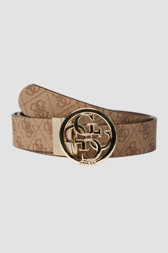 GUESS Brown Two-Sided Noelle Belt