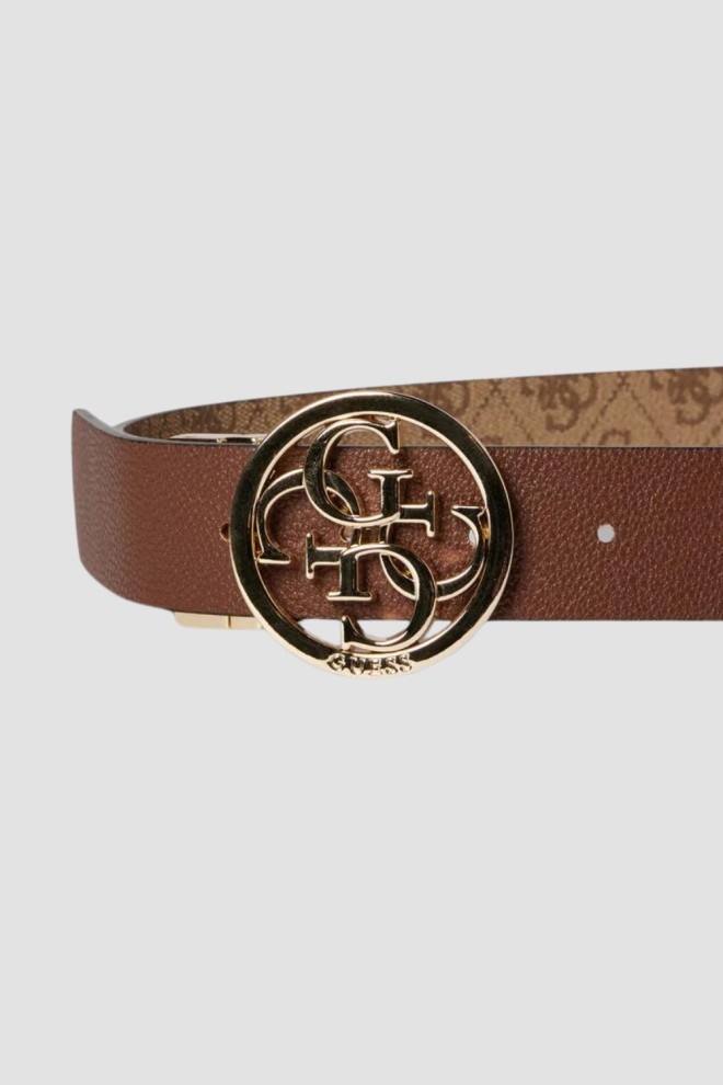 GUESS Brown Two-Sided Noelle Belt