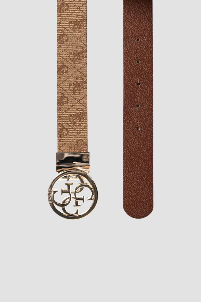 GUESS Brown Two-Sided Noelle Belt