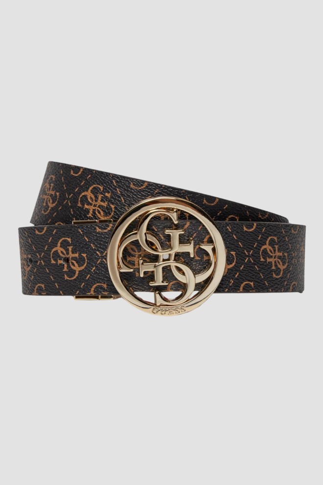 GUESS Brown Two-Sided Noelle Belt