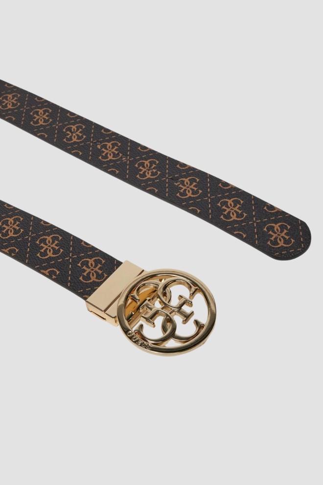 GUESS Brown Two-Sided Noelle Belt