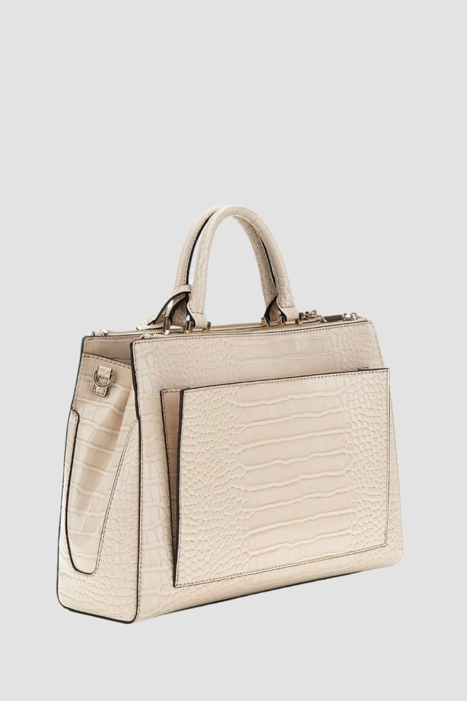 GUESS Beige Classic Nelka Handbag