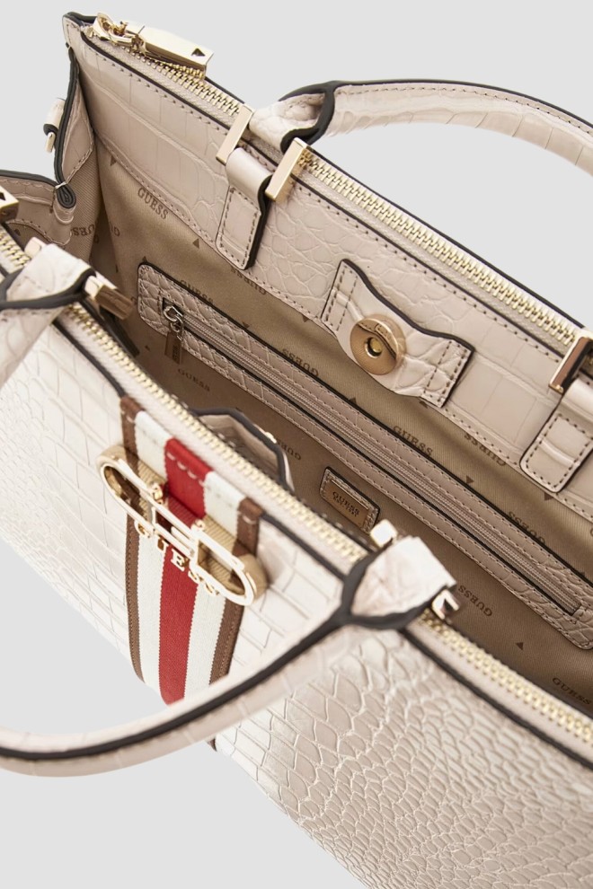 GUESS Beige Classic Nelka Handbag