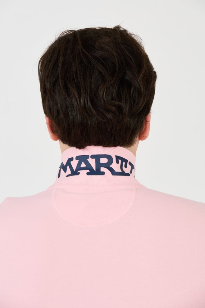 LA MARTINA Polo roz pentru bărbați cu logo mic