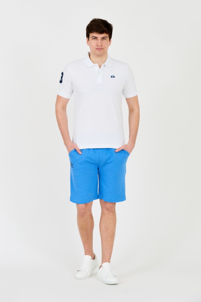 LA MARTINA Białe męskie polo z małym logo