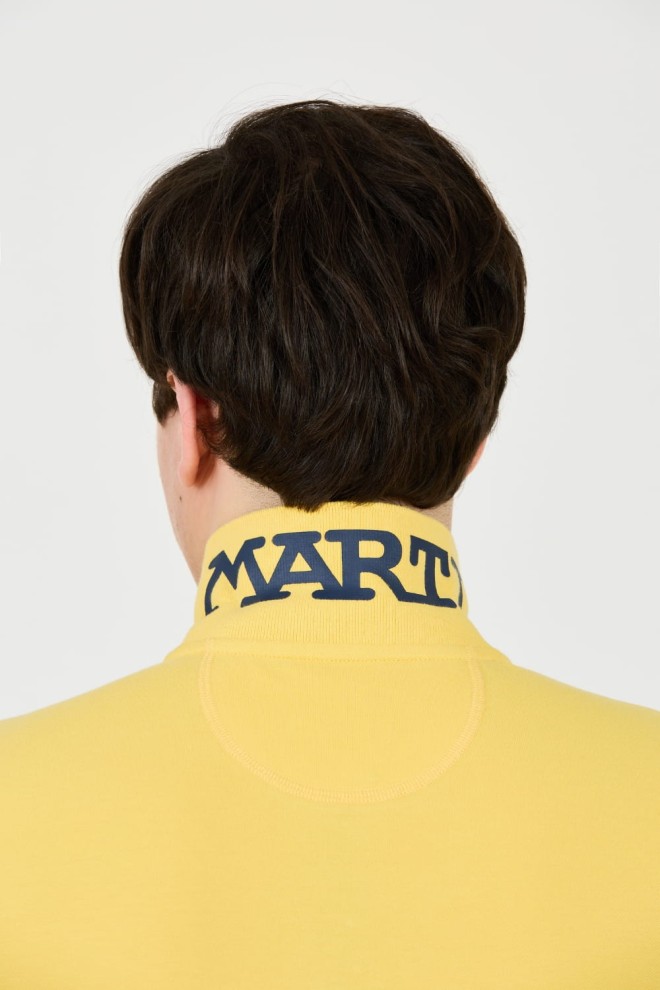 LA MARTINA Polo galben pentru bărbați cu logo mic