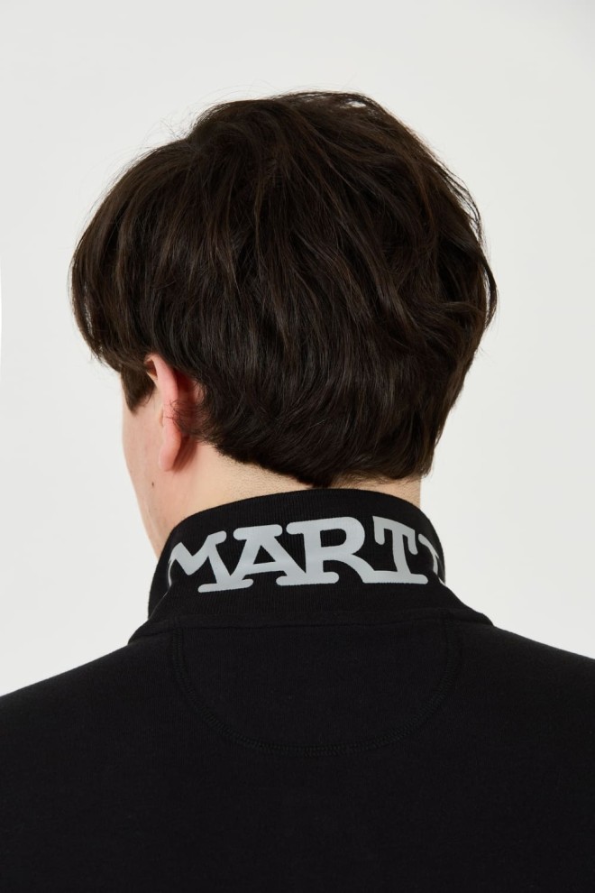 LA MARTINA Polo negru pentru bărbați cu logo mic