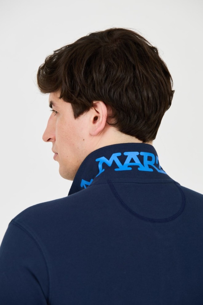 LA MARTINA Polo albastru marin pentru bărbați cu logo mic