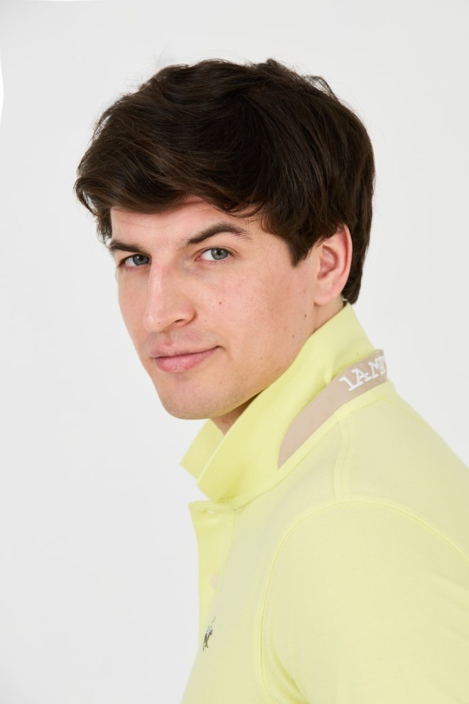 Polo LA MARTINA Lemon pentru bărbați cu logo mic