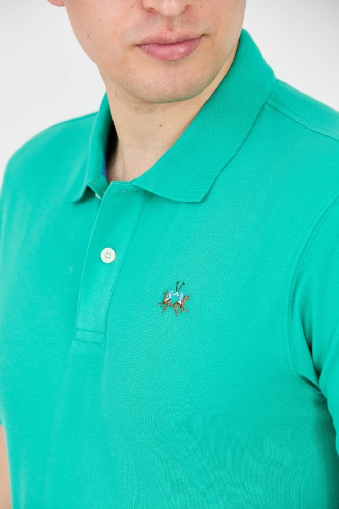 Polo pentru bărbați LA MARTINA Emerald cu logo mic