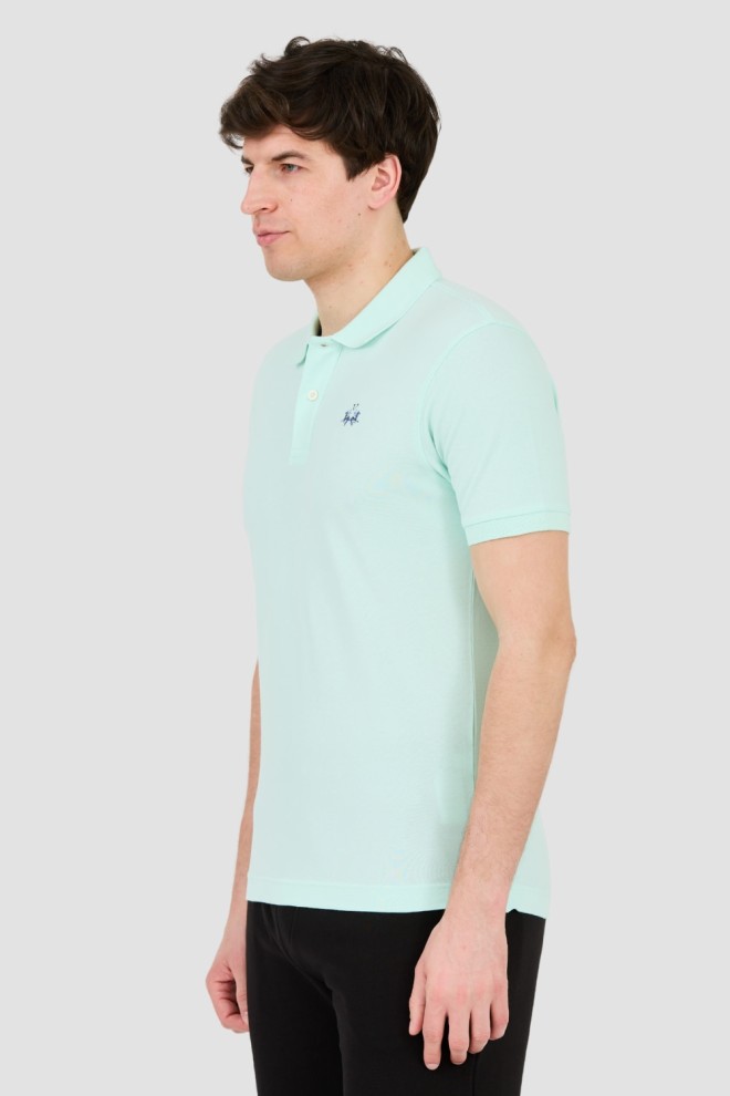 LA MARTINA Polo bărbătesc Mint cu logo mic