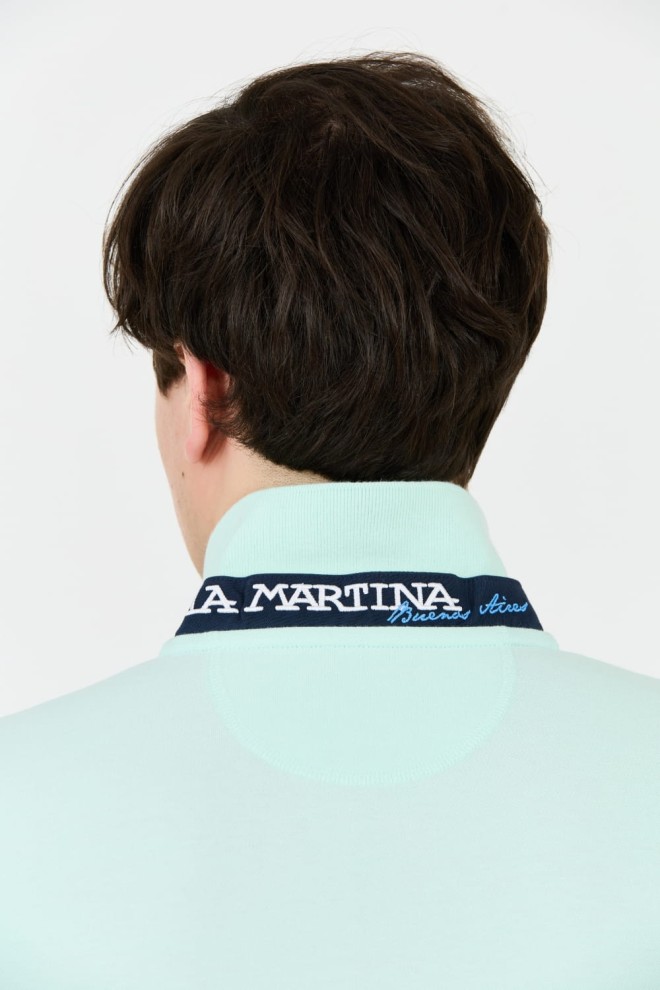 LA MARTINA Polo bărbătesc Mint cu logo mic