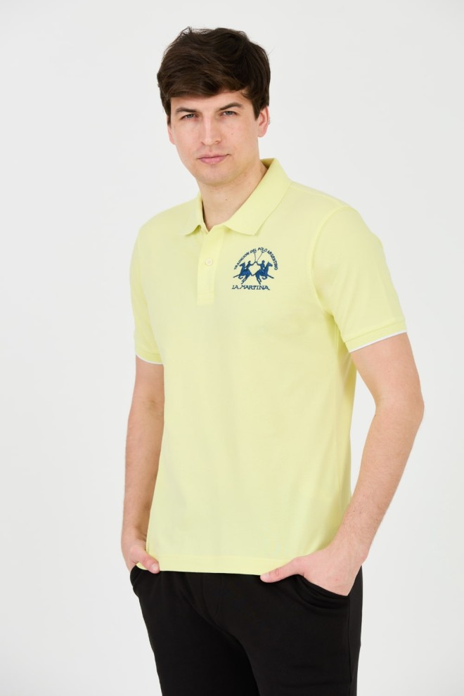 Polo LA MARTINA Lemon pentru bărbați cu logo mare
