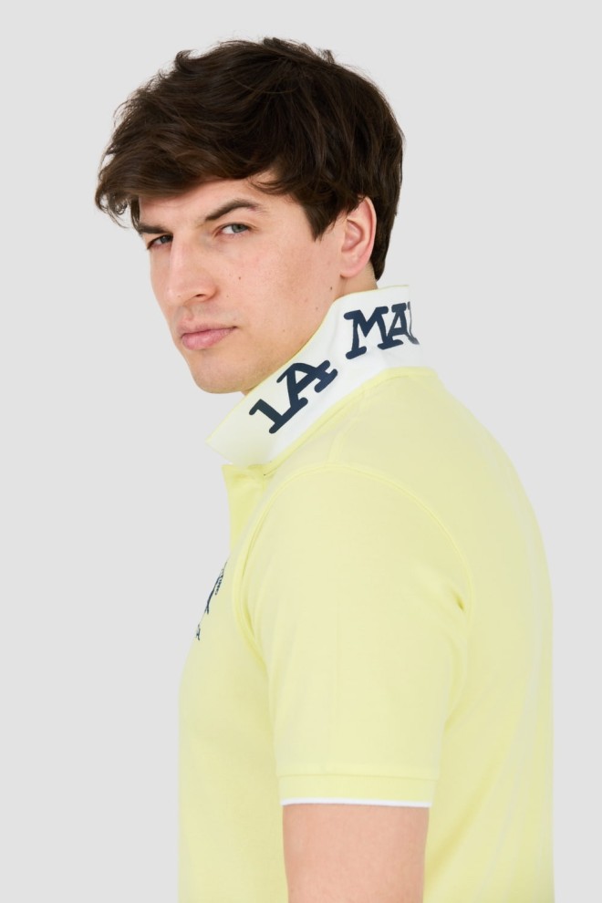 Polo LA MARTINA Lemon pentru bărbați cu logo mare
