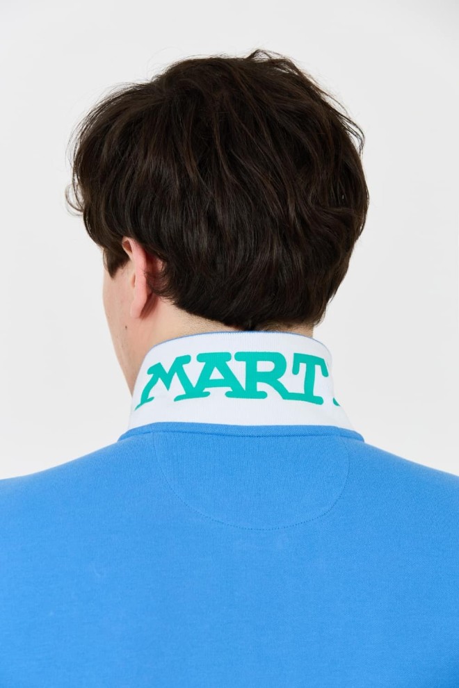 LA MARTINA Polo albastru pentru bărbați cu logo mare