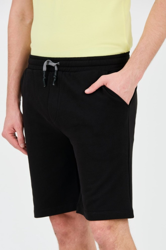 LA MARTINA Pantaloni scurți bărbătești negri