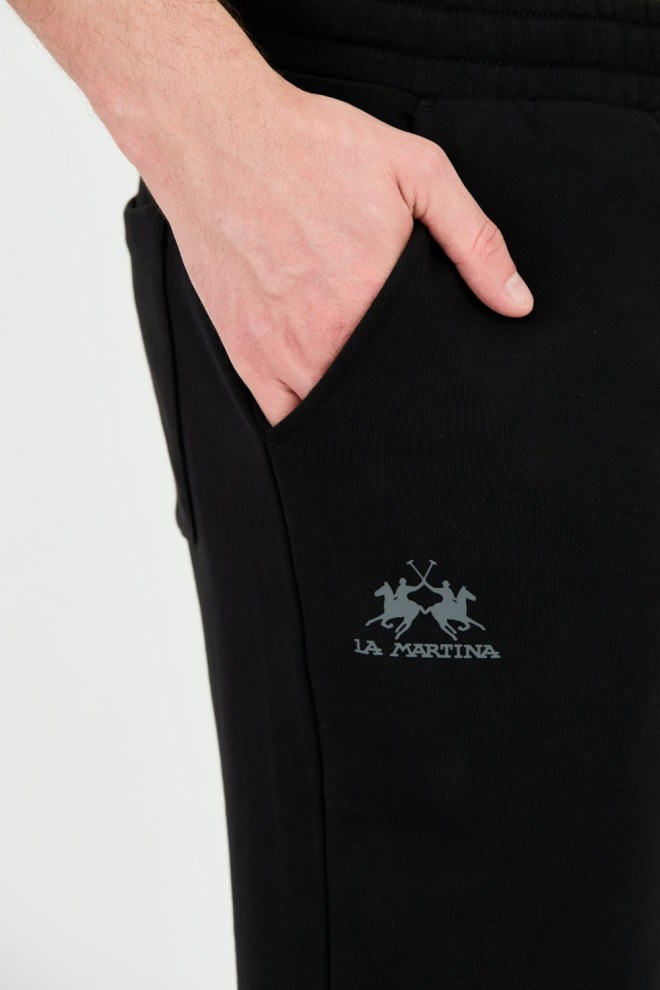 LA MARTINA Pantaloni scurți bărbătești negri