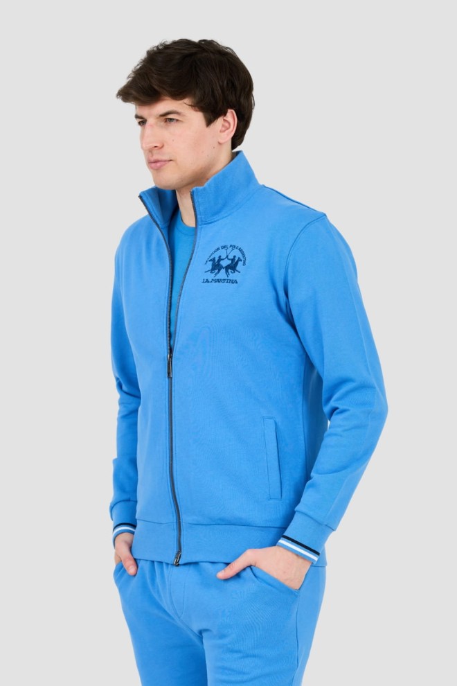 LA MARTINA Hanorac albastru cu fermoar pentru bărbați