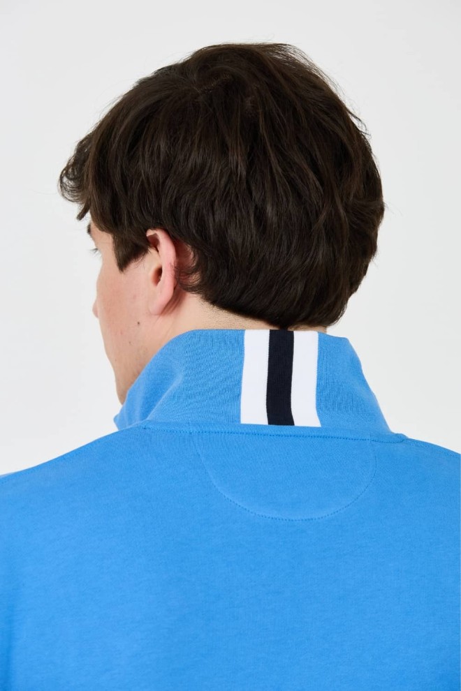 LA MARTINA Hanorac albastru cu fermoar pentru bărbați