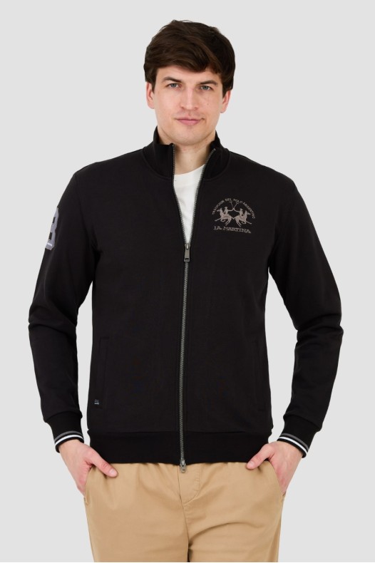 LA MARTINA Tricou negru cu...