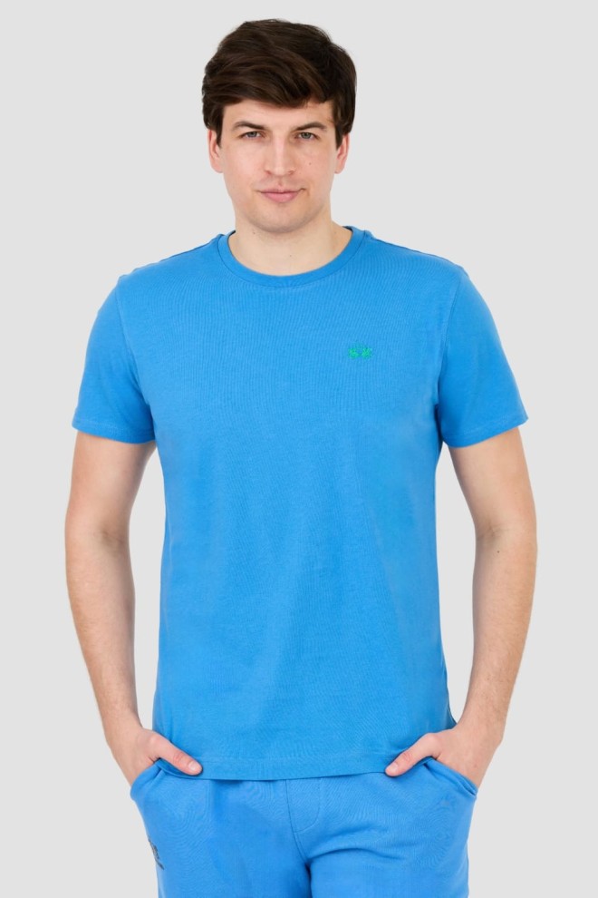 LA MARTINA Blue t-shirt with small logo