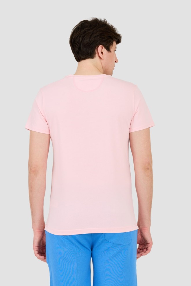 LA MARTINA Pink t-shirt with small logo