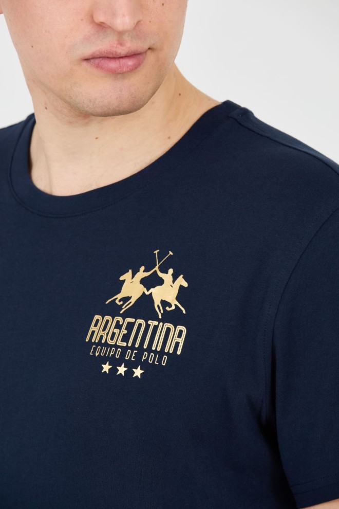 LA MARTINA Navy blue Jersey t-shirt