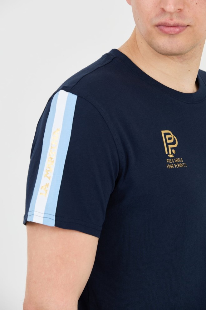 LA MARTINA Tricou Jersey albastru marin pentru bărbați