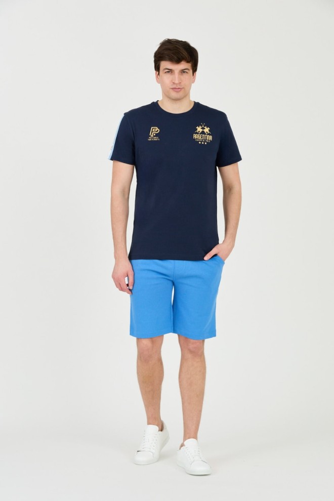 LA MARTINA Navy blue Jersey t-shirt