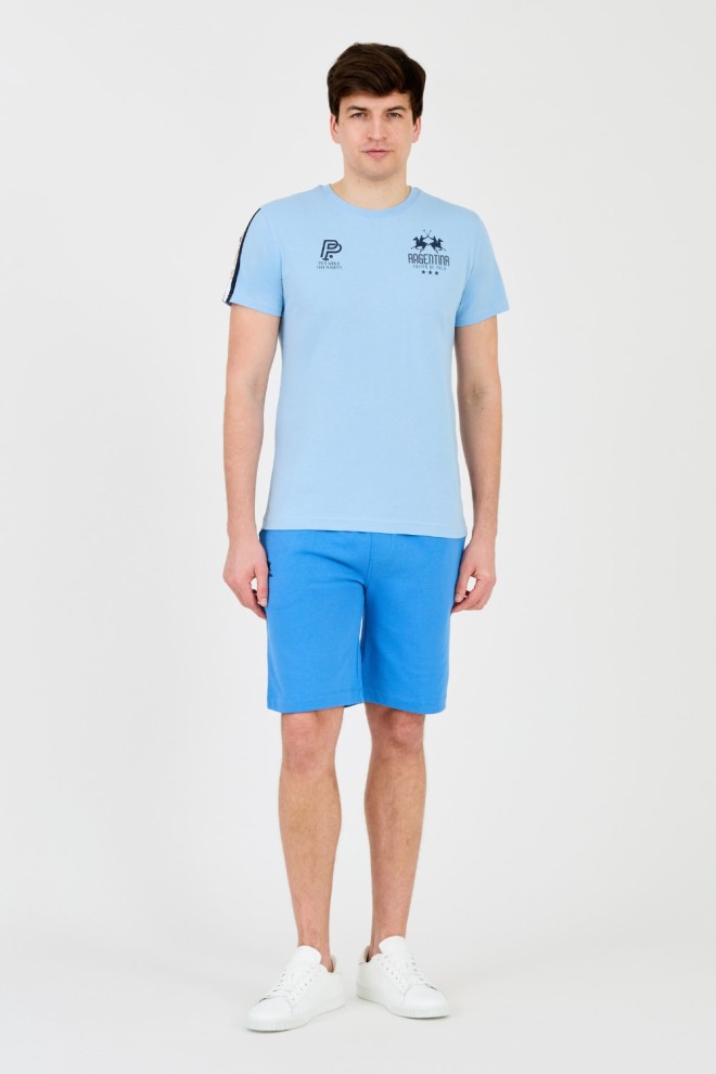 LA MARTINA Blue Jersey T-shirt