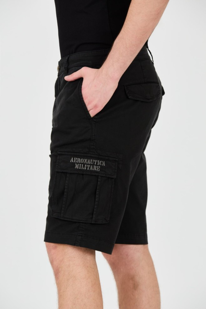 AERONAUTICA MILITARE Black Bermuda shorts