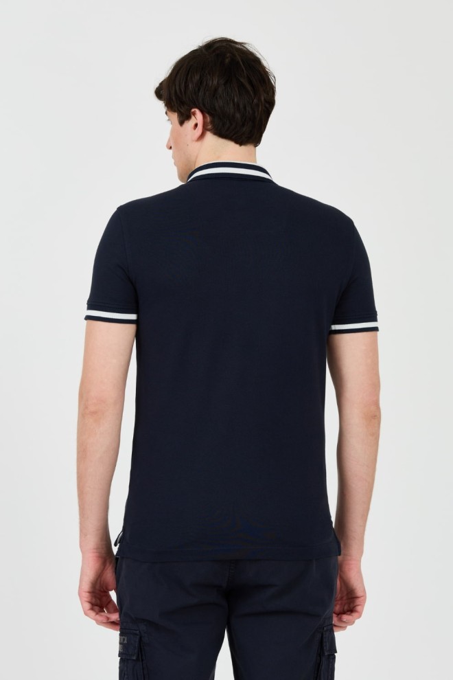 AERONAUTICA MILITARE Navy blue Short Sleeve polo