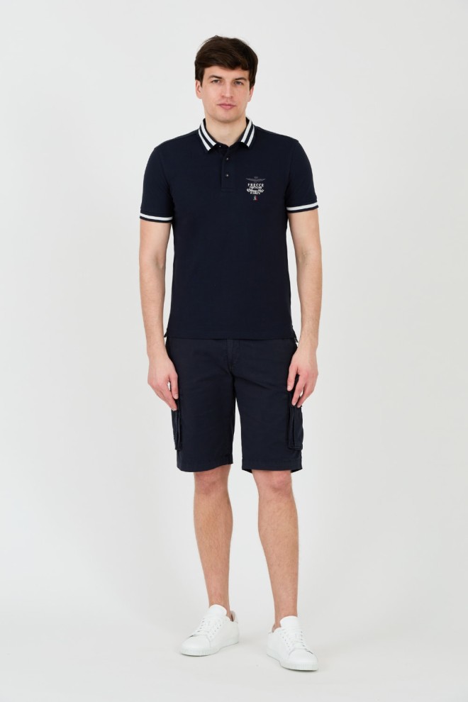 AERONAUTICA MILITARE Navy blue Short Sleeve polo