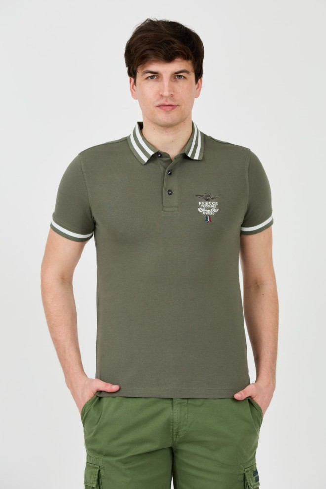 AERONAUTICA MILITARE Green Polo Short Sleeve