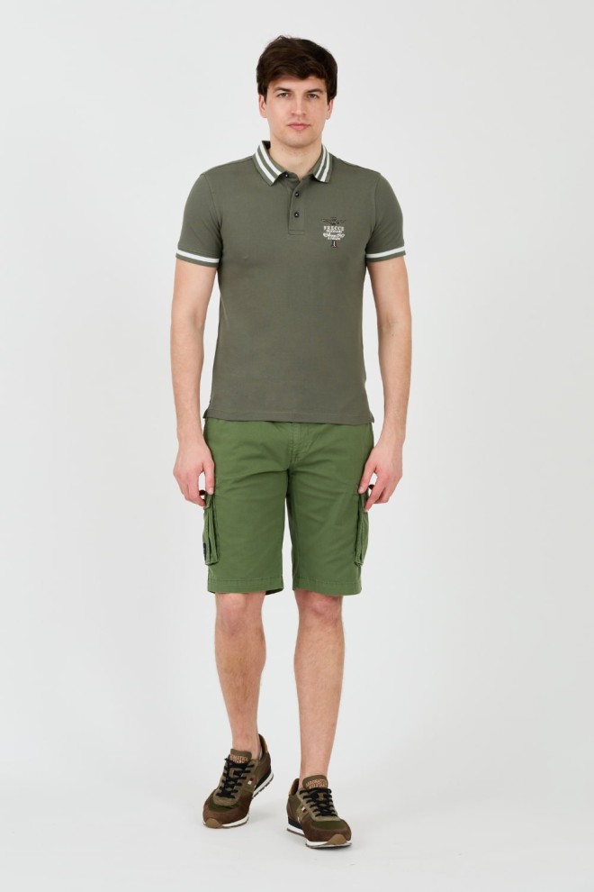 AERONAUTICA MILITARE Green Polo Short Sleeve