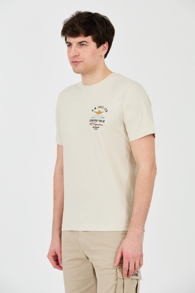 AERONAUTICA MILITARE Beige Short Sleeve T-Shirt