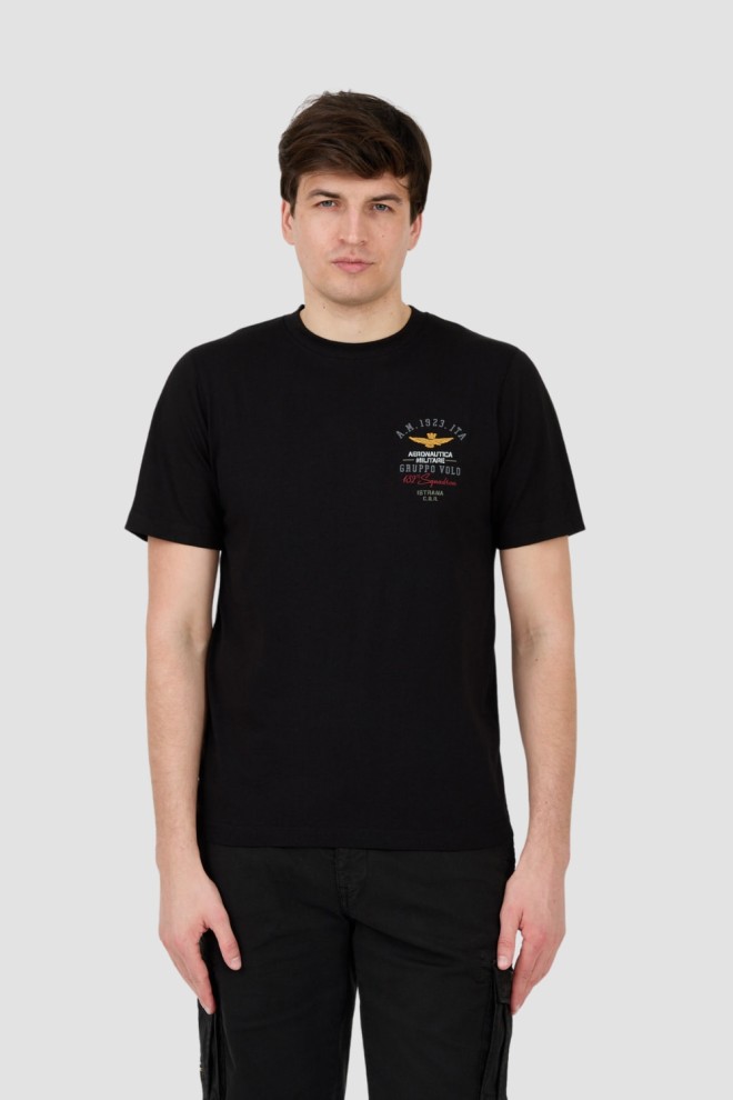 AERONAUTICA MILITARE Black Short Sleeve T-Shirt