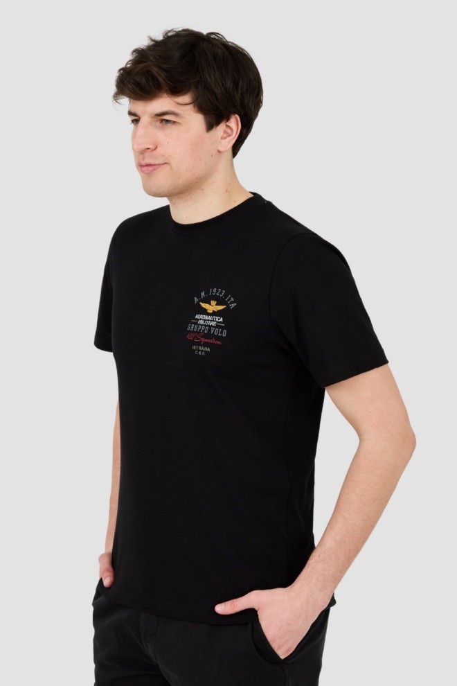 AERONAUTICA MILITARE Black Short Sleeve T-Shirt