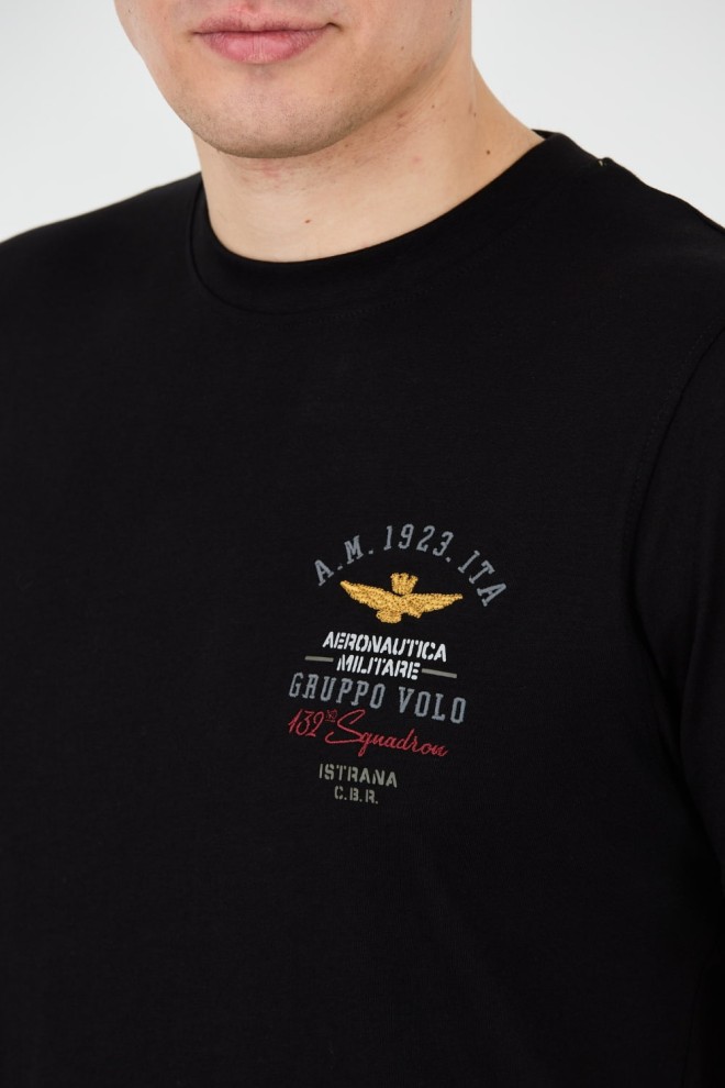 AERONAUTICA MILITARE Black Short Sleeve T-Shirt