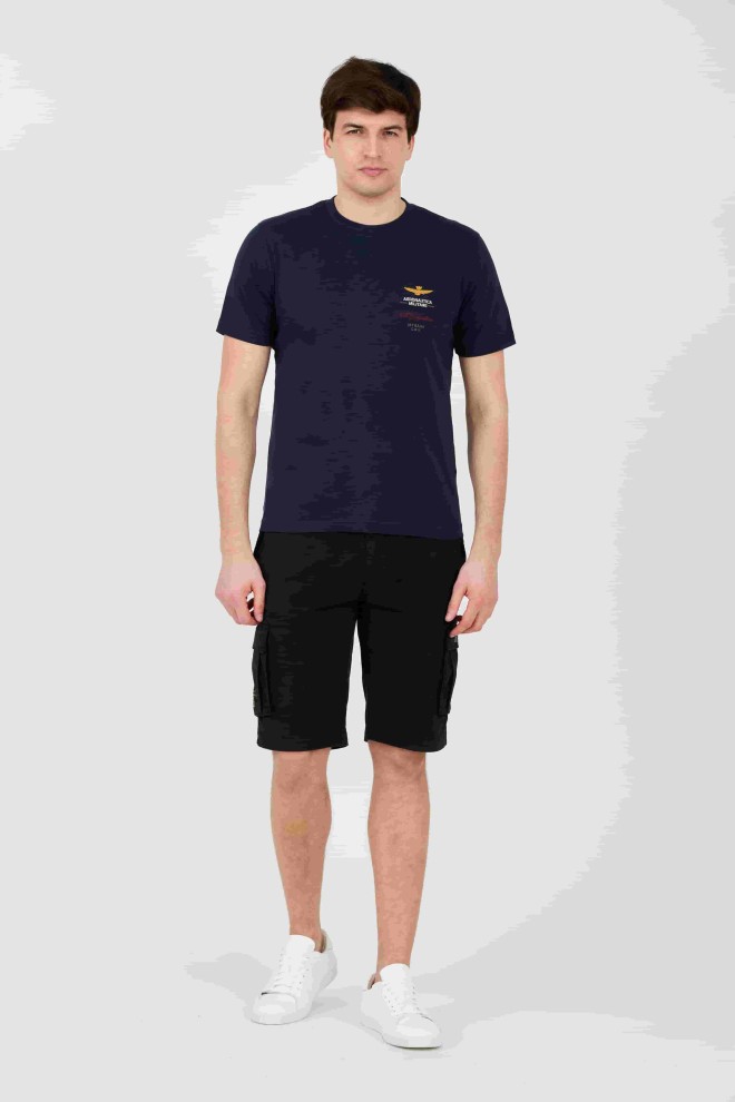 AERONAUTICA MILITARE Navy Blue Short Sleeve T-Shirt