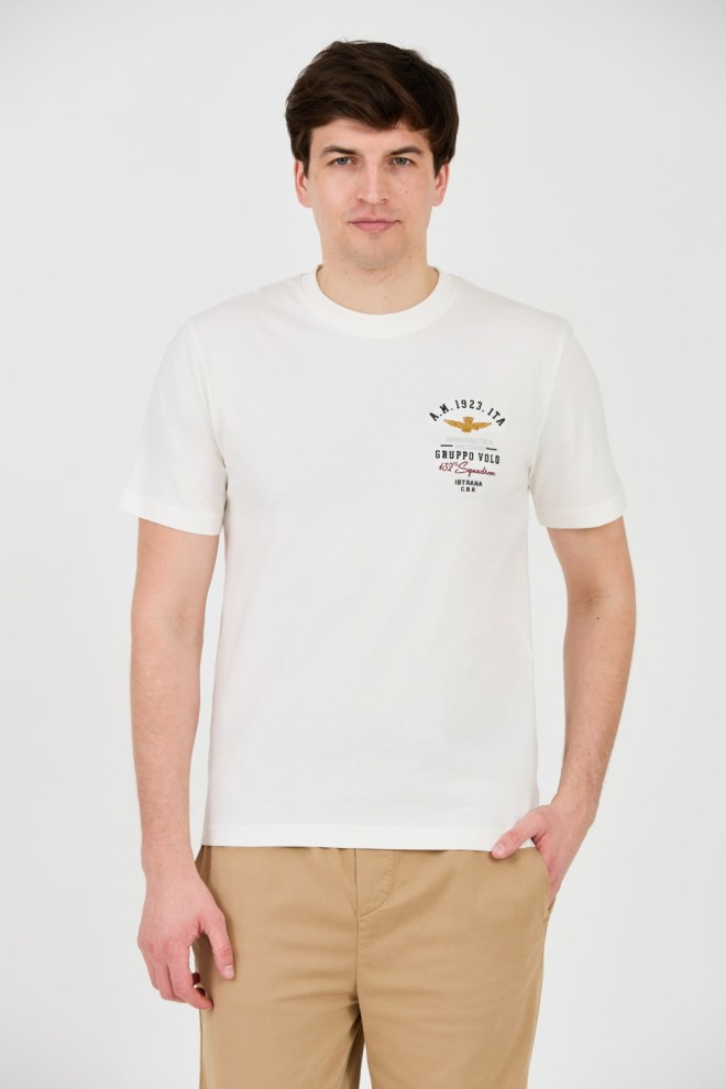 AERONAUTICA MILITARE White Short Sleeve T-Shirt