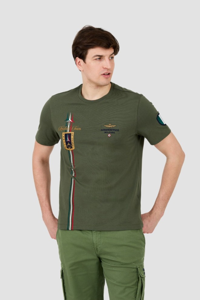 AERONAUTICA MILITARE Green Frecce Tricolori Short Sleeve T-Shirt