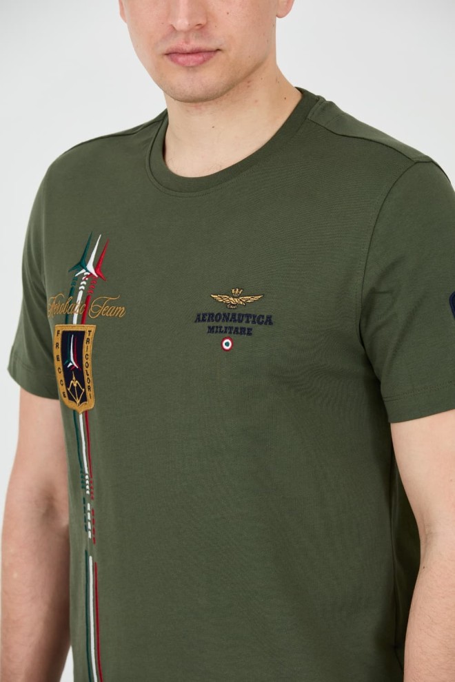 AERONAUTICA MILITARE Green Frecce Tricolori Short Sleeve T-Shirt