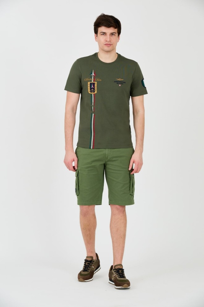 AERONAUTICA MILITARE Green Frecce Tricolori Short Sleeve T-Shirt