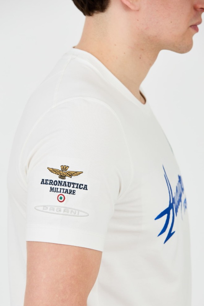 AERONAUTICA MILITARE White Short Sleeve T-Shirt