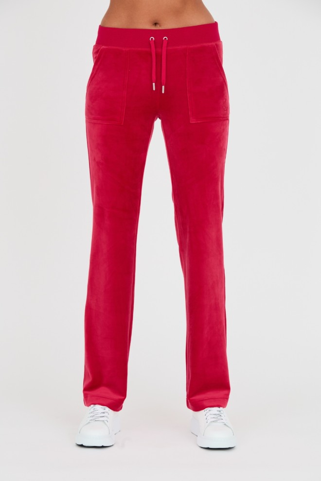 JUICY COUTURE Czerwone spodnie dresowe Del Ray Pocket Pant